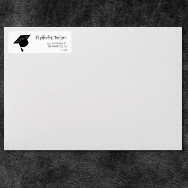 Minimalistische Graduiertenmütze Schwarz & Weiß Ab (Von Creator hochgeladen)