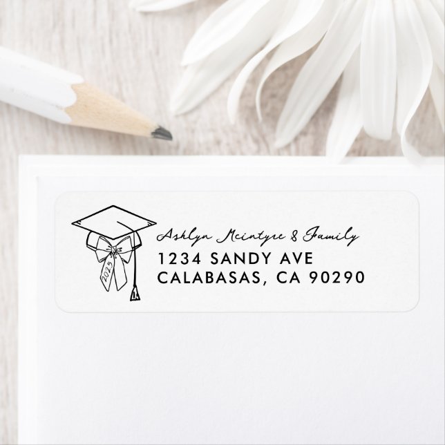 Minimalistische Graduierungskappe mit Bow (Insitu)