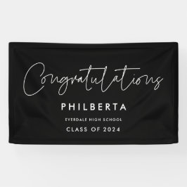 Minimalistische Graduierungsparty Herzlichen Glück Banner