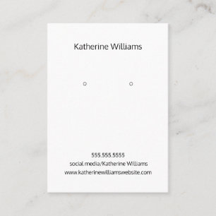 Minimalistische Grafikkarte mit weißem Ohr Visitenkarte