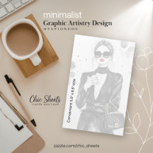 Minimalistische grafische Kunst Design Schreibware