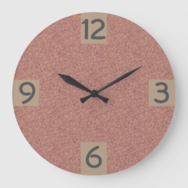 Minimalistische grafische Quartalsziffern für jede Große Wanduhr (Vorderseite)