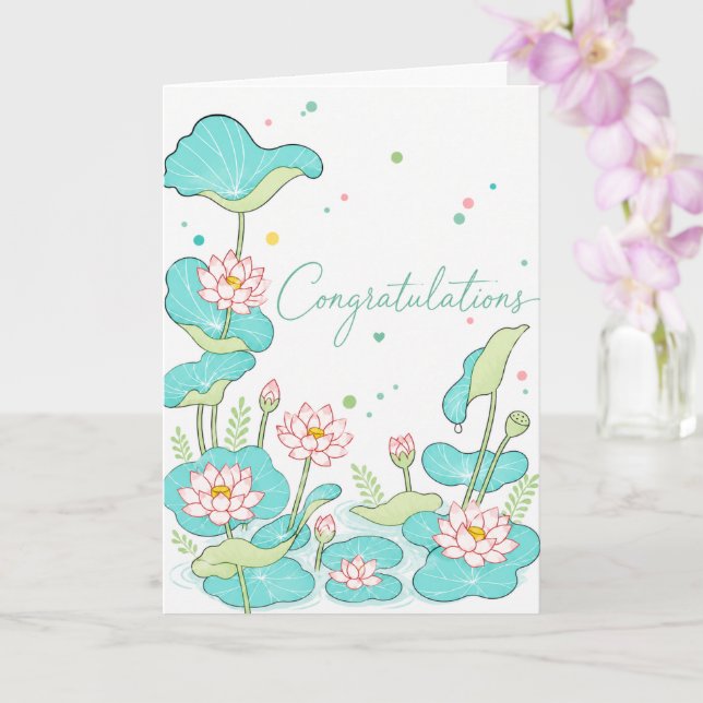 Minimalistische Gratulation Karte (Orchidee)