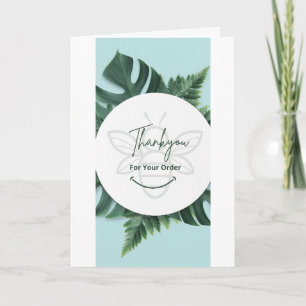 Minimalistische graue Blumen Dankeskarten – Elegan Dankeskarte