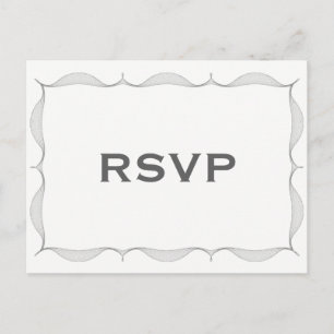 Minimalistische graue Swirl Border UAWG Postkarte