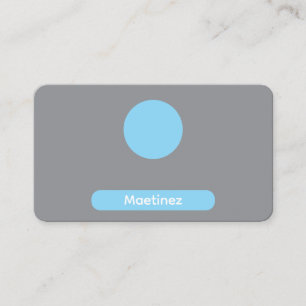 Minimalistische Graue und blaue Visitenkarte