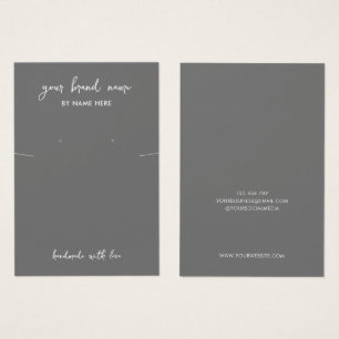 Minimalistische Gray Juwelier Ohrring Display Card