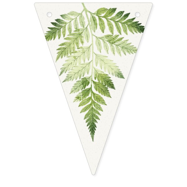 Minimalistische Green Ferns Party Decoration Flags Wimpelkette (Erste Fahne)