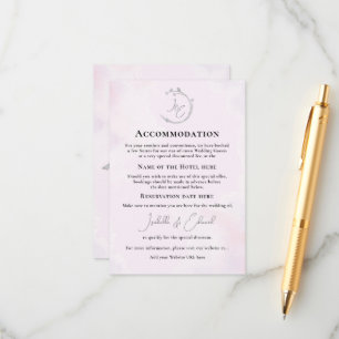 Minimalistische Grey Watercolor Lovebirds Hochzeit Begleitkarte