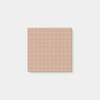 Minimalistische Grid-Post-it®-Notizen in Erdtönen Post-it Klebezettel