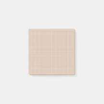 Minimalistische Grid Post-it®-Notizen in Sandstone