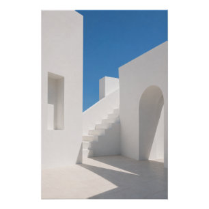 Minimalistische griechische Architektur-Wandkunstp Poster