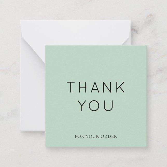 Minimalistische Größe Kleines Unternehmen dank Kar Mitteilungskarte (Vorderseite)