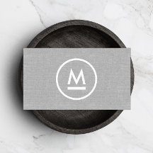 Minimalistische große, moderne Monogram, graue Lin