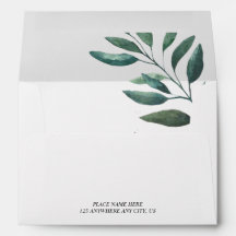 Minimalistische grüne Blätter Botanische Hochzeit
