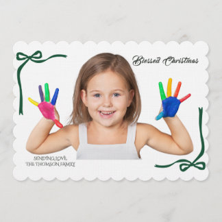 Minimalistische grüne Bögen segnen Weihnachten Einladung