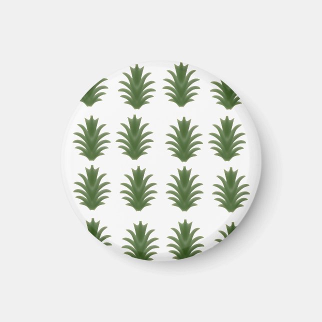 Minimalistische grüne botanische Papierplatte mit  Magnet (Vorne)