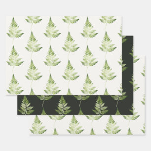 Minimalistische Grüne ernährende botanische Illust Geschenkpapier Set