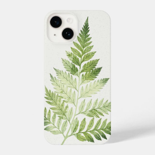 Minimalistische Grüne ernährende botanische Illust iPhone Hülle (Rückseite)