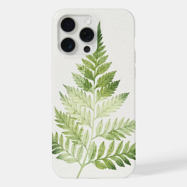 Minimalistische Grüne ernährende botanische Illust iPhone Hülle (Rückseite)