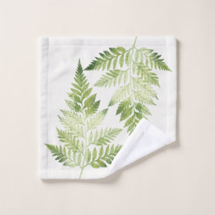 Minimalistische Grüne ernährende botanische Illust Waschlappen
