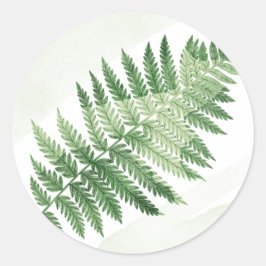 Minimalistische Grüne Hochzeit Runder Aufkleber
