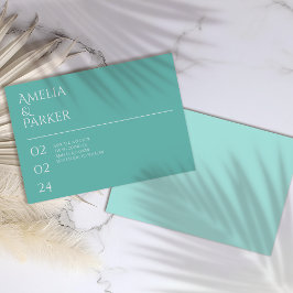 Minimalistische Grüne Hochzeit speichern Sie die D Save The Date