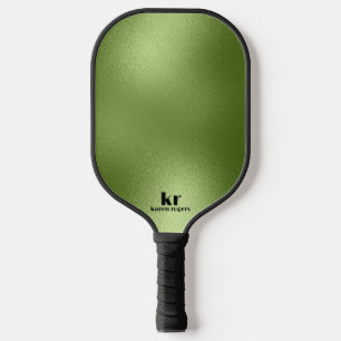 Minimalistische grüne Iridescent Textur Pickleball Schläger