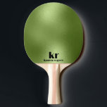 Minimalistische grüne Iridescent Textur Tischtennis Schläger<br><div class="desc">Minimalistischer grüner irisierender Texturhintergrund,  modernes Design,  anpassbare Monogramm und Text in schwarz.</div>