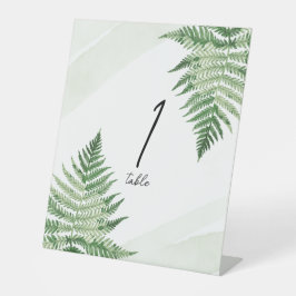 Minimalistische grüne Tischnummer Sockelschild