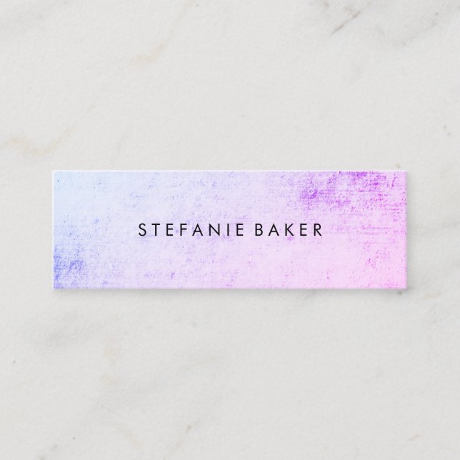 Minimalistische Grunge Mini Visitenkarte (Vorderseite)