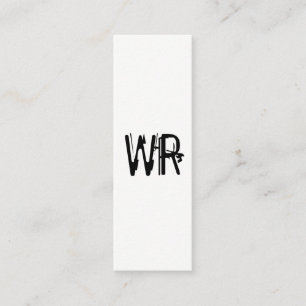 Minimalistische Grunge Monogramm Mini Visitenkarte