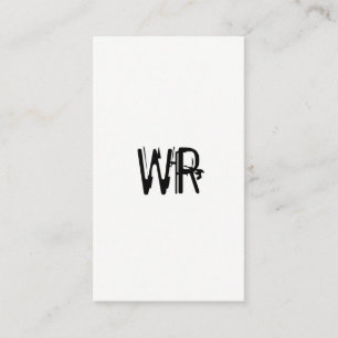 Minimalistische Grunge Monogramm Visitenkarte