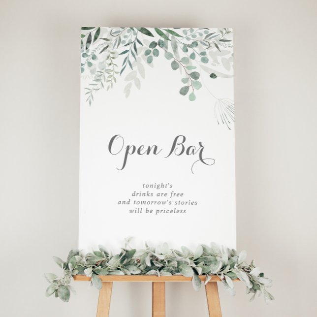 Minimalistische Grünpflanzen Eucalyptus Wedding Op Poster (Von Creator hochgeladen)