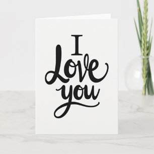 Minimalistische Grußkarte 'Ich liebe dich' Karte