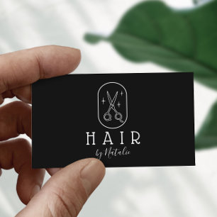 Minimalistische Haarstühle-Logo- Schere Schlicht S Visitenkarte