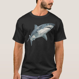Minimalistische Hai-Kunst T-Shirt