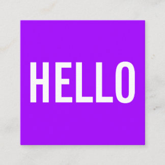 Minimalistische hallo-Geschäfts-Karten Quadratische Visitenkarte