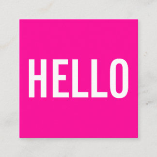 Minimalistische hallo-Geschäfts-Karten Quadratische Visitenkarte