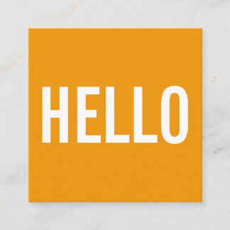 Minimalistische hallo-Geschäfts-Karten Quadratische Visitenkarte