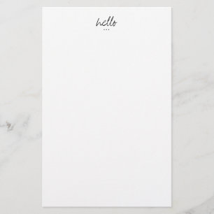Minimalistische Hallo-Grüße Briefpapier