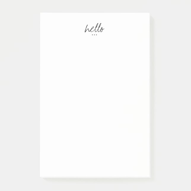 Minimalistische Hallo-Grüße Post-it Klebezettel (Vorderseite)