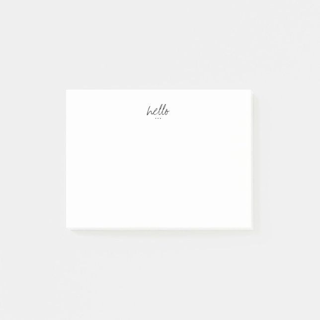 Minimalistische Hallo-Grüße Post-it Klebezettel (Vorderseite)