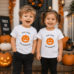 Minimalistische Halloween-Boo-Crew - Personalisier Kleinkind T-shirt