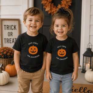 Minimalistische Halloween-Boo-Crew - Personalisier Kleinkind T-shirt