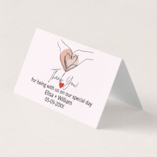 Minimalistische Hand Heart Gesture Wedding Guest G