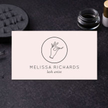 Minimalistische Hand und Lashes Logo-Makeup-Künstl