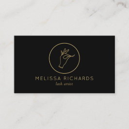 Minimalistische Hand- und Lashes Logo-Makeup Schwa Visitenkarte