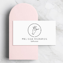 Minimalistische Hand- und Lashes-Logo