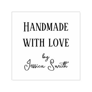 Minimalistische Handarbeit mit Liebe Bastelstempel Permastempel